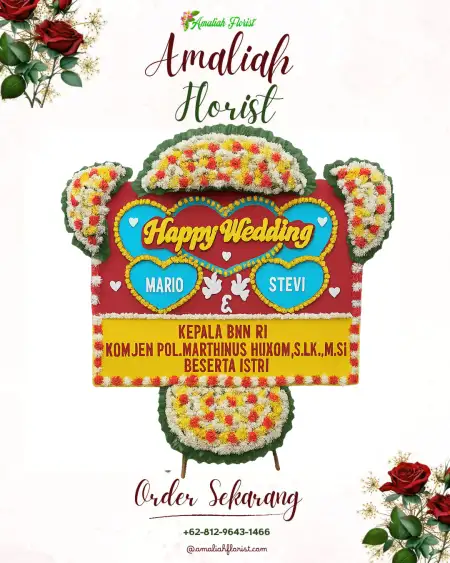 Papan Bunga Pernikahan Glempang